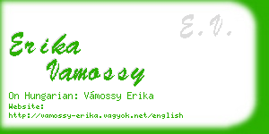 erika vamossy business card